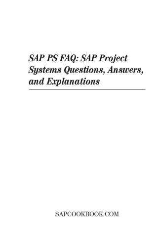 SAP PS FAQ: سیستم های پروژه SAP سوالات مصاحبه، پاسخ ها و توضیحات
