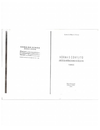 ﻿هنجار و تعارض: جنبه هایی از تاریخ میناس در قرن 18 (Humanitas) (نسخه پرتغالی)