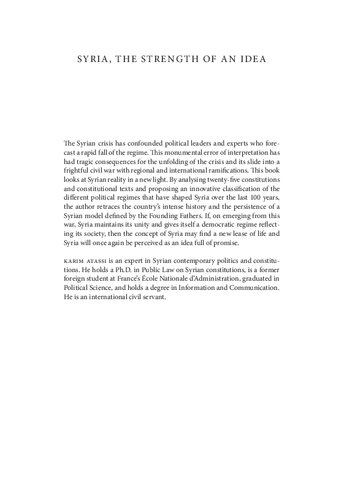 ﻿سوریه، نقطه قوت یک ایده: ساختارهای قانون اساسی رژیم های سیاسی آن