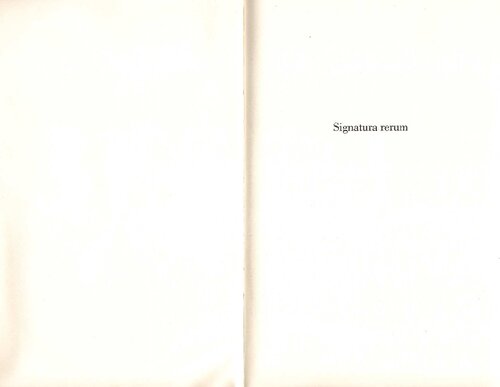 ﻿Signatura rerum: درباره روش (Arguments) (نسخه اسپانیایی)