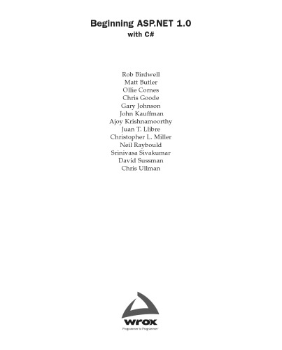 ﻿شروع ASP.NET 1.0 با سی شارپ