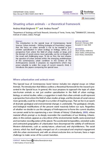 ﻿علوم اجتماعی معاصر
حیوانات شهری - تغییر مکان اکولوژی ها