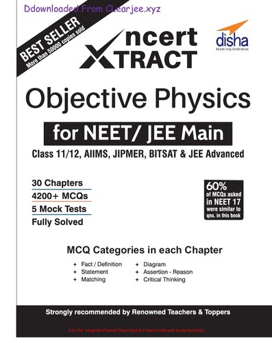 ﻿Disha NCERT Xtract بدون خطا Objective Physics IIT JEE NEET JIPMER AIIMS AMU آزمون ورودی مهندسی رقابتی AMU