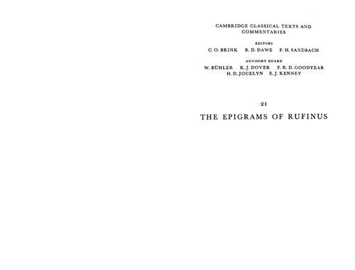 ﻿اپیگرام های روفینوس