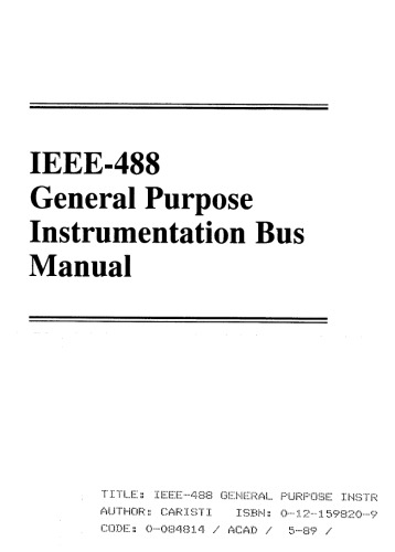 کتابچه راهنمای کاربر اتوبوس IEEE-488 General Purpose Instrumentation Bus