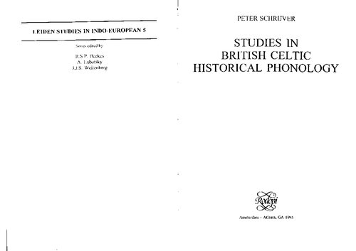 ﻿مطالعات در آواشناسی تاریخی سلتی بریتانیا