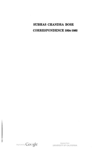 ﻿سابها چاندرا بوز: مکاتبات 1924-1932