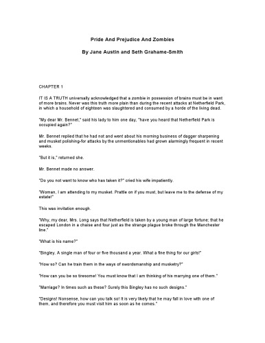 غرور و تعصب و زامبی: عاشقانه کلاسیک Regency - در حال حاضر با ضرب وشتم زامبی فوق العاده خشونت آمیز!