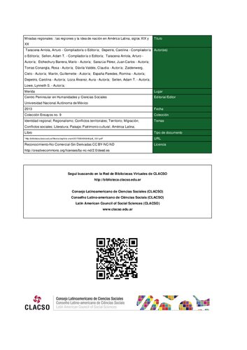 ﻿نگاه های منطقه ای مناطق و ایده ملت در آمریکای لاتین، قرن XIX و XX