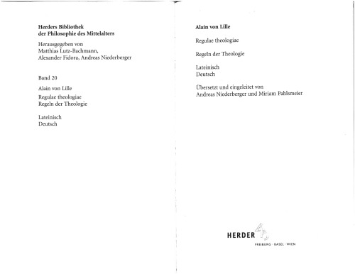 ﻿Regulae theologiae / قواعد الهیات: لاتین - آلمانی
