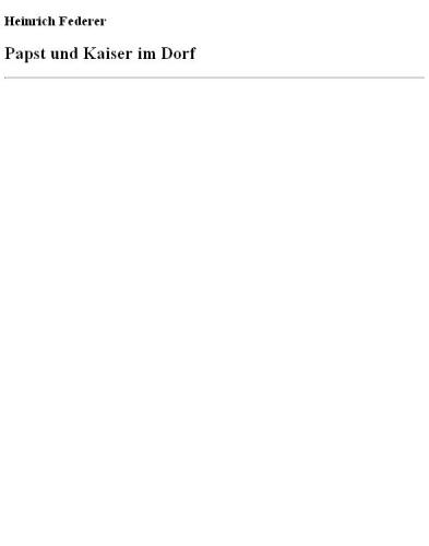 ﻿پاپ و امپراطور در روستا