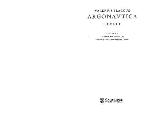 ﻿Valerius Flaccus: Argonautica Book III