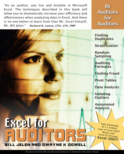 اکسل برای حسابرسان: حسابهای حسابرسی با استفاده از اکسل 97 از طریق اکسل 2007