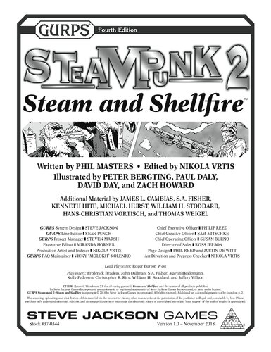 ﻿GURPS Steampunk 2 بخار و Shellfire