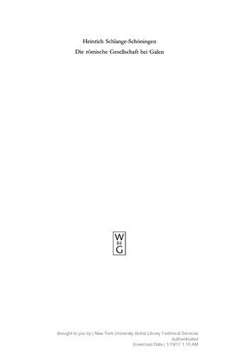 ﻿جامعه رومی در جالینوس: بیوگرافی و تاریخ اجتماعی