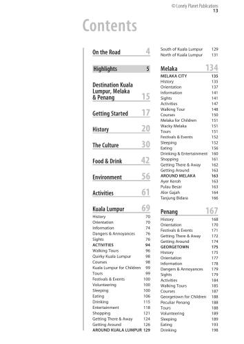 Lonely Planet Kuala Lumpur Melaka & Penang