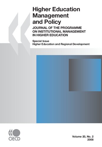 ﻿مدیریت و سیاست آموزش عالی ، دوره 20 شماره 2: آموزش عالی و توسعه منطقه ای: مجله برنامه نهادی ... آموزش عالی و توسعه منطقه ای