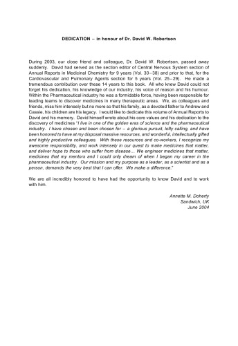 گزارش سالانه در شیمی دارویی، جلد. 39