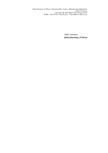الکتروشیمیایی سیلیکون: ابزار دقیق ، علوم ، مواد و کاربردها