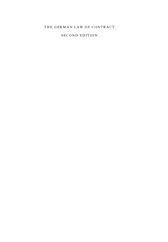 قانون قرارداد آلمان: رساله ای تطبیقی