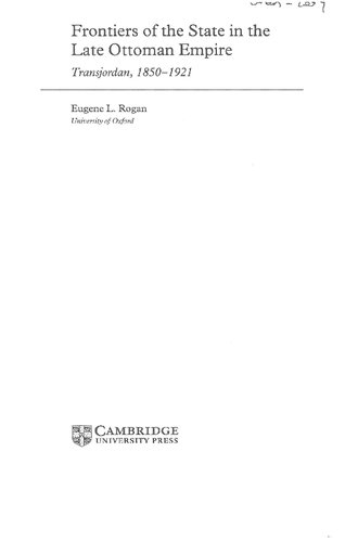 ﻿مرزهای دولت در اواخر امپراتوری عثمانی: ترور اردن، 1850-1921