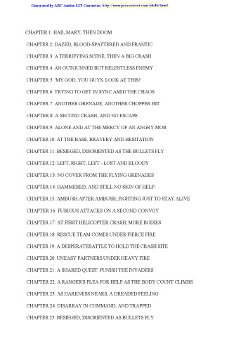 ﻿Black Hawk Down: A Story of Modern War