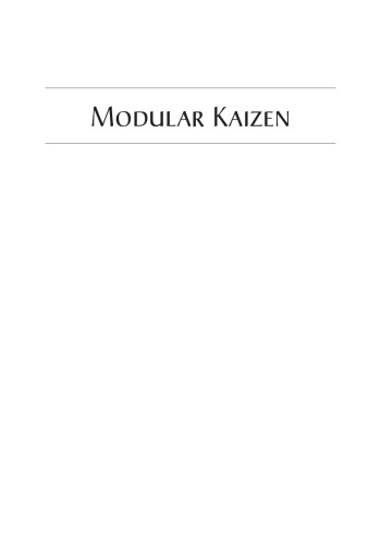 ﻿پیشرفت مداوم و دستیابی به موفقیت Kaizen مدولار