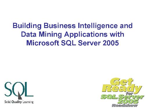 ﻿ایجاد هوش تجاری و برنامه های کاربردی داده کاوی با Microsoft SQL Server 2005
