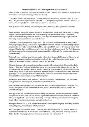 ﻿رهایی ربات های دانش