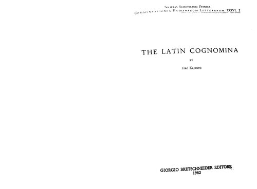 ﻿Cognomina لاتین