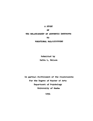 ﻿بررسی رابطه علایق زیبایی شناختی با ناسازگاری شغلی