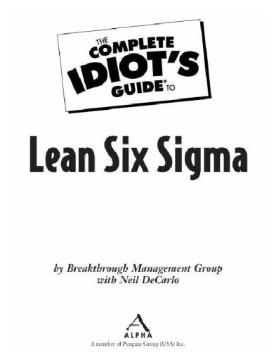 ﻿راهنمای کامل Idiot به Lean Six Sigma