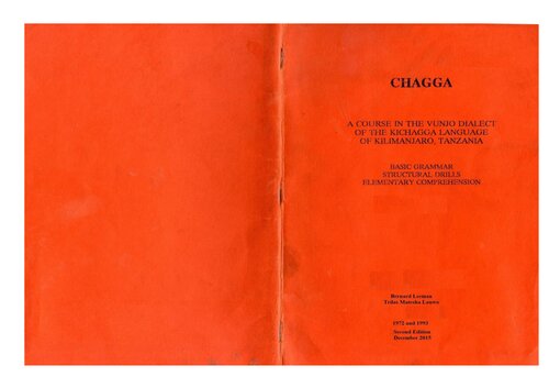 ﻿Chagga: یک دوره در گویش وونجو زبان کیچاگا در کلیمانجارو ، تانزانیا