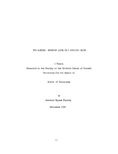 ﻿لایه مرزی آرام بر روی یک تیغه دوار