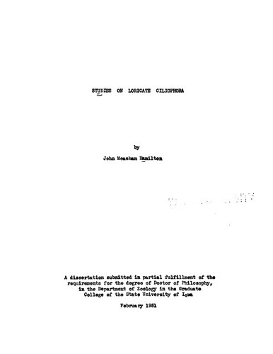 ﻿مطالعات بر روی Loricate ciliophora