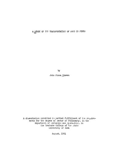 ﻿بررسی انتقال شن و ماسه در لوله ها