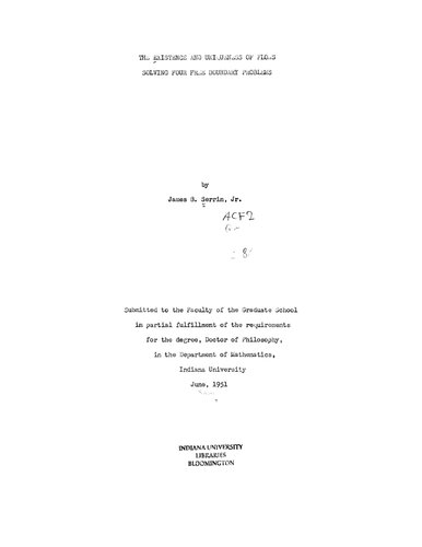 ﻿وجود و منحصربه‌فرد بودن جریان‌هایی که چهار مسئله مرز آزاد را حل می‌کنند