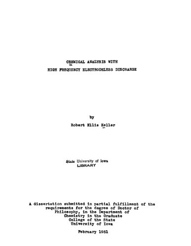 ﻿تجزیه و تحلیل شیمیایی با تخلیه بدون الکترود فرکانس بالا