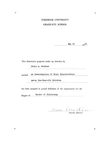 ﻿بررسی روابط صفات در میان کودکان شش ساله