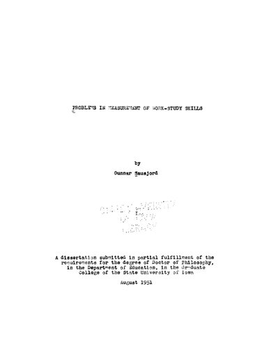 ﻿مشکلات در اندازه گیری مهارت های مطالعه کار