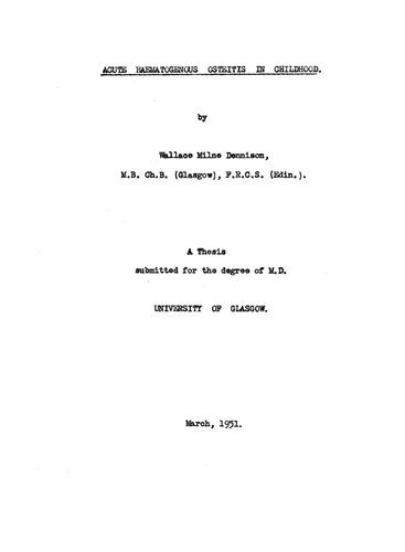 ﻿استئیت حاد هماتوژن در دوران کودکی