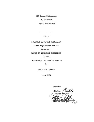 ﻿عملکرد موتور CFR با مدارهای احتراق مختلف