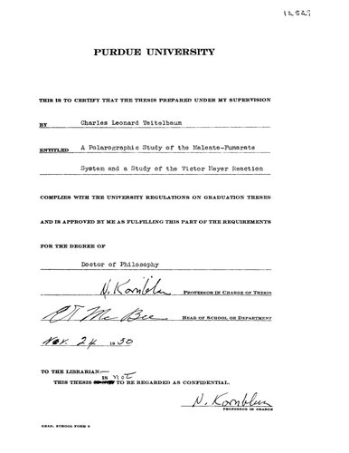 ﻿بررسی پلاروگرافیک سیستم مالئات- فومارات و مطالعه واکنش ویکتور مایر