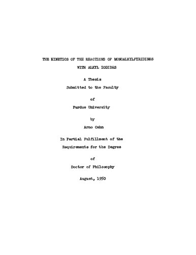 ﻿سینتیک واکنش های مونو آلکیل پیریدین ها با آلکیل یدیدها