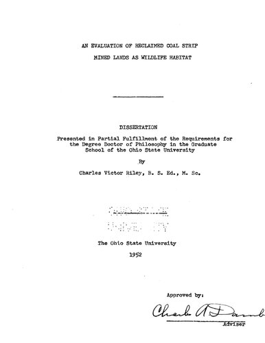 ﻿ارزیابی زمین های استخراج شده از نوار زغال سنگ به عنوان زیستگاه حیات وحش