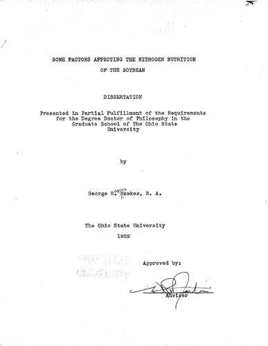 ﻿برخی از عوامل موثر بر تغذیه نیتروژنی سویا
