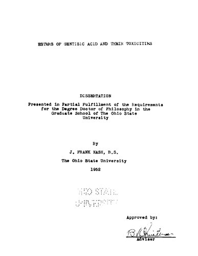 ﻿استرهای اسید ژنتیزیک و سمیت آنها