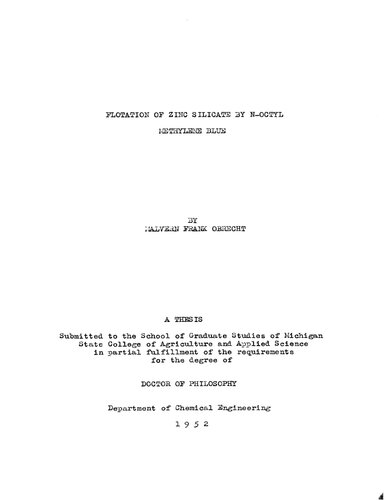 ﻿فلوتاسیون سیلیکات روی توسط N-OCTYL METYLENE BLUE