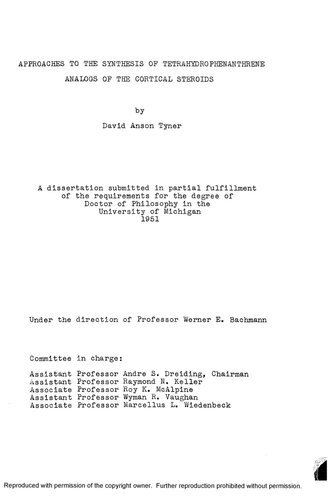 ﻿رویکردهای سنتز آنالوگ های تتراهیدروفنانترن در استروئیدهای قشر مغز