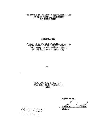 ﻿اثر پلی الکترولیت های مصنوعی بر برخی از ویژگی های فیزیکی سه خاک